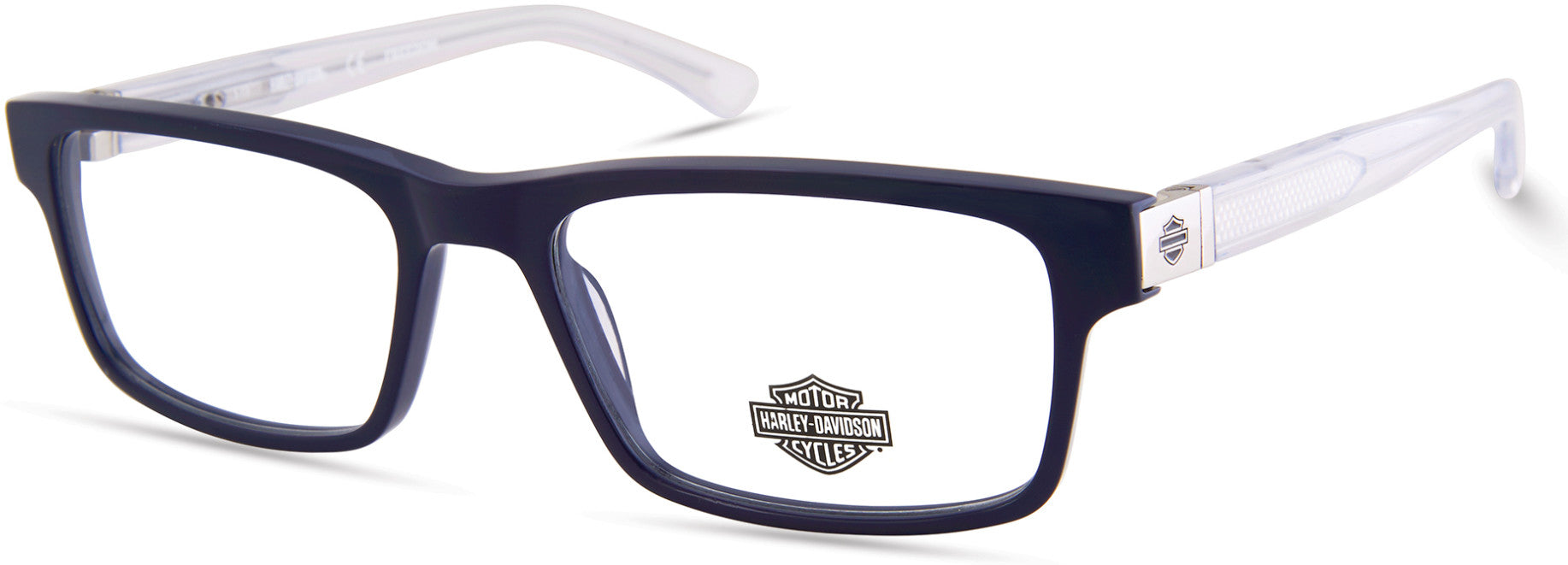 Harley-Davidson HD9004 Rectangular Eyeglasses 090-090 - Shiny Blue