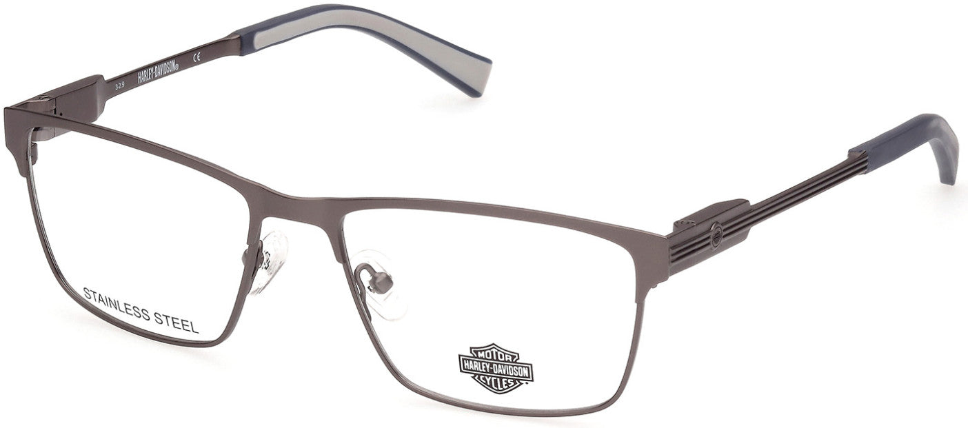Harley-Davidson HD9009 Rectangular Eyeglasses 009-009 - Matte Gunmetal