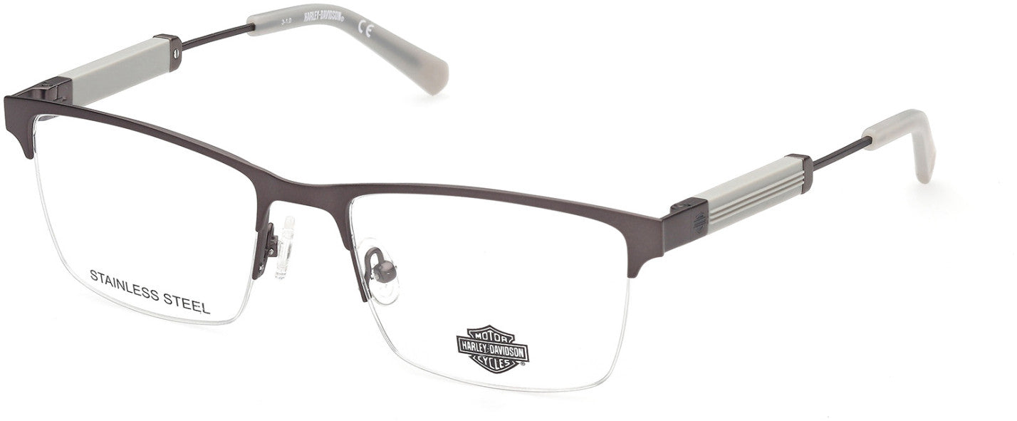 Harley-Davidson HD9013 Rectangular Eyeglasses 009-009 - Matte Gunmetal