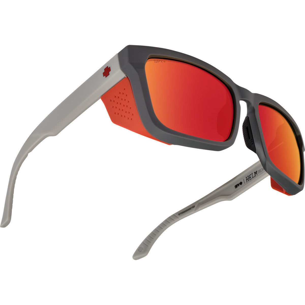 Spy Helm Tech Sunglasses  Dark Gray Tan 57-18-143 M-L 54-61