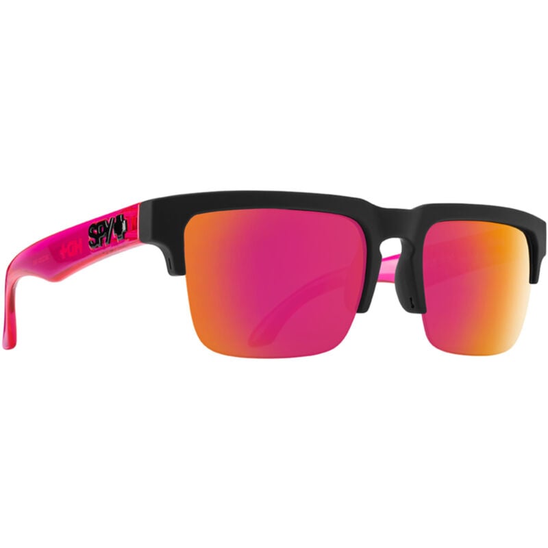 Spy Helm 5050 Sunglasses  Soft Matte Black Translucent Pink Medium large