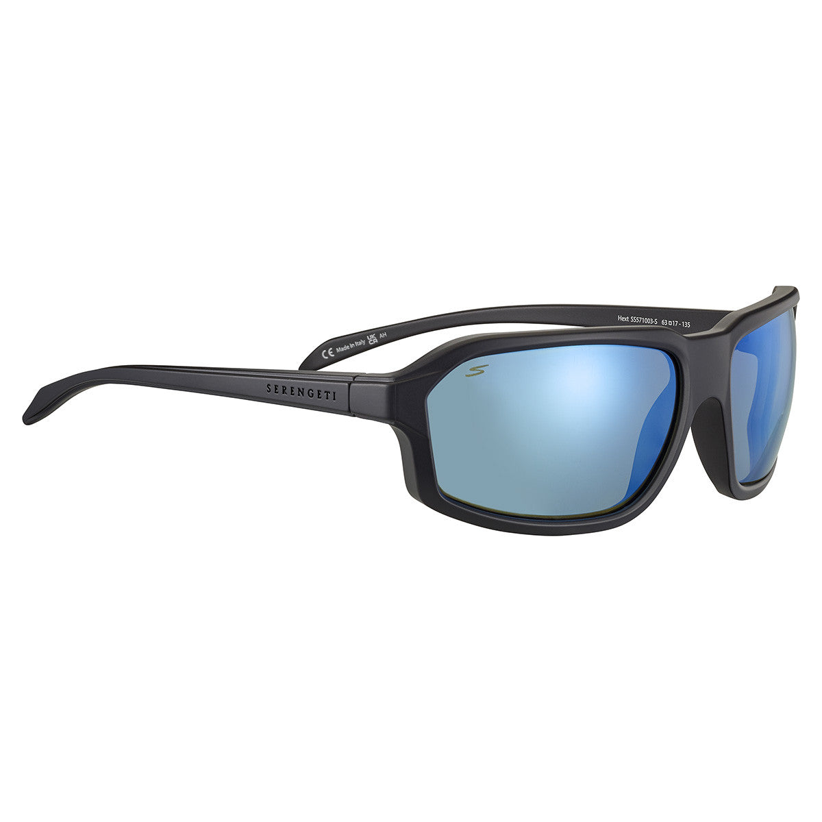 Serengeti Hext Sunglasses  Matte Black Medium-Large, Large