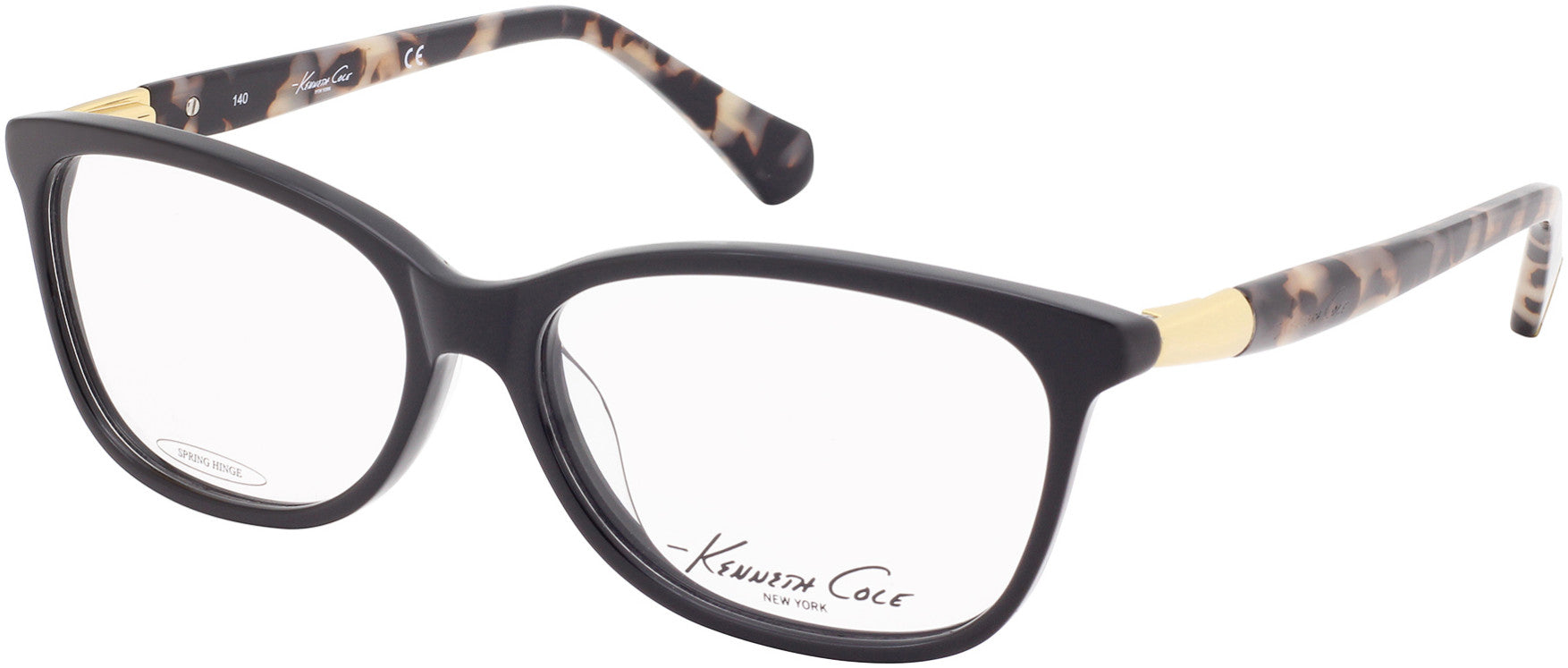 Kenneth Cole New York,Kenneth Cole Reaction KC0212 Eyeglasses 001-001 - Shiny Black