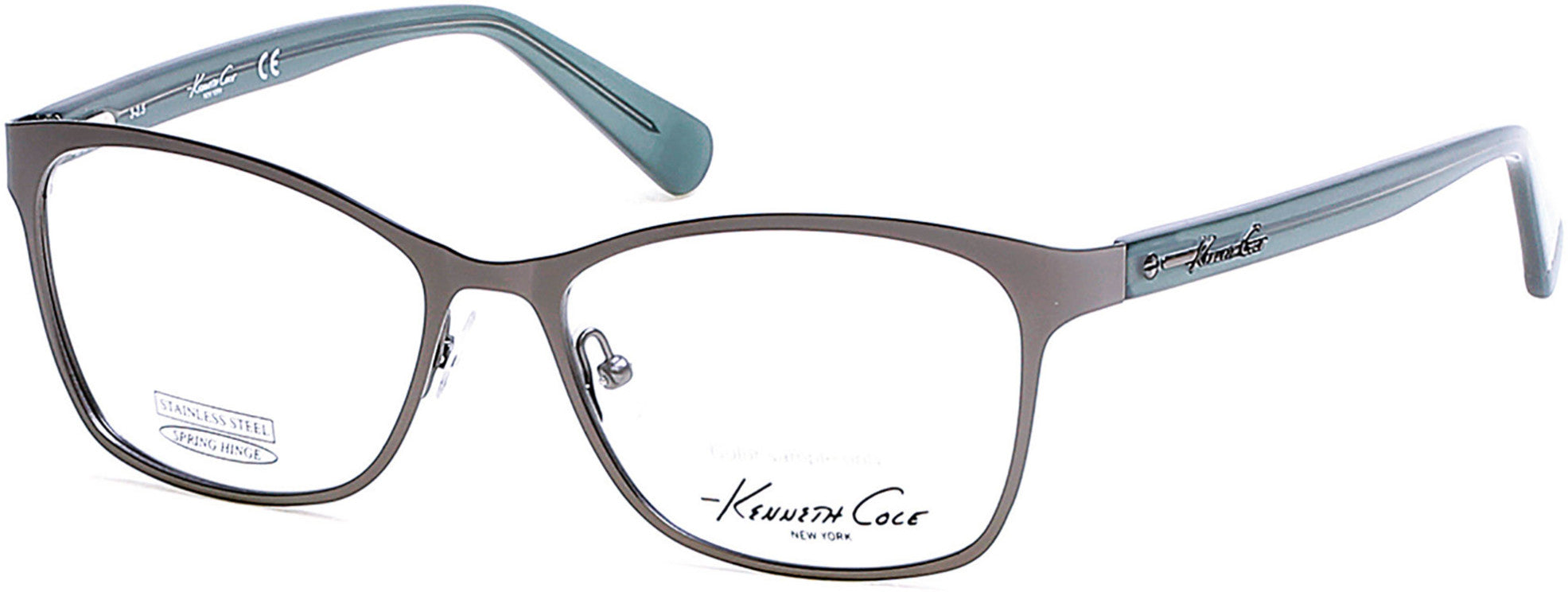 Kenneth Cole New York,Kenneth Cole Reaction KC0245 Cat Eyeglasses 009-009 - Matte Gunmetal