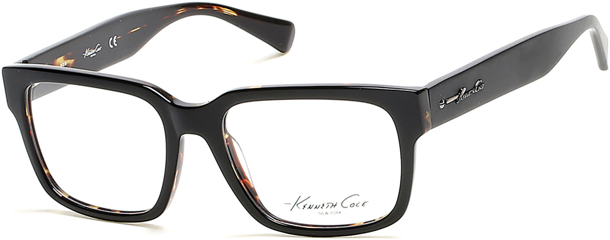 Kenneth Cole New York,Kenneth Cole Reaction KC0246 Geometric Eyeglasses 005-005 - Black/other