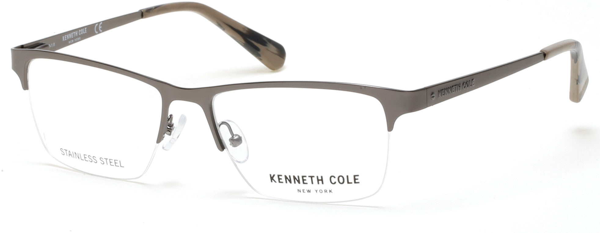 Kenneth Cole New York,Kenneth Cole Reaction KC0252 Geometric Eyeglasses 009-009 - Matte Gunmetal