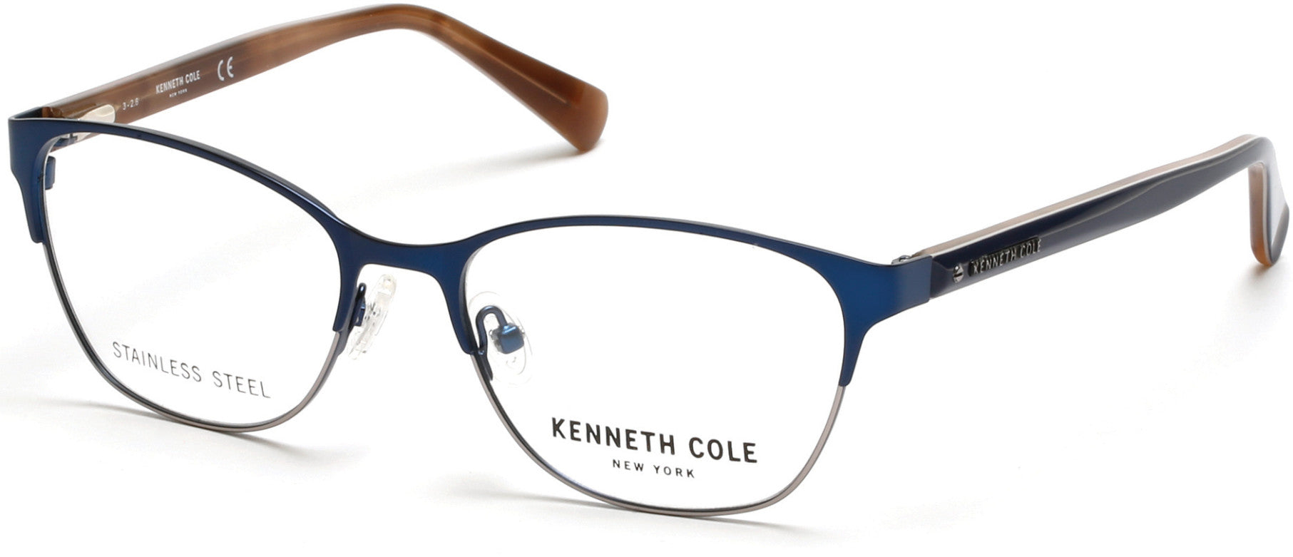 Kenneth Cole New York,Kenneth Cole Reaction KC0262 Eyeglasses 091-091 - Matte Blue