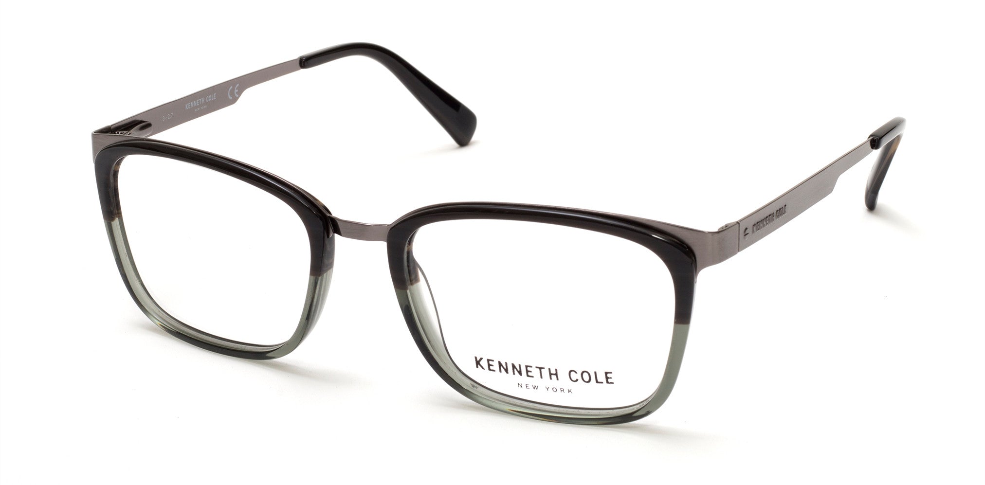 Kenneth Cole New York,Kenneth Cole Reaction KC0274 Geometric Eyeglasses 065-065 - Horn