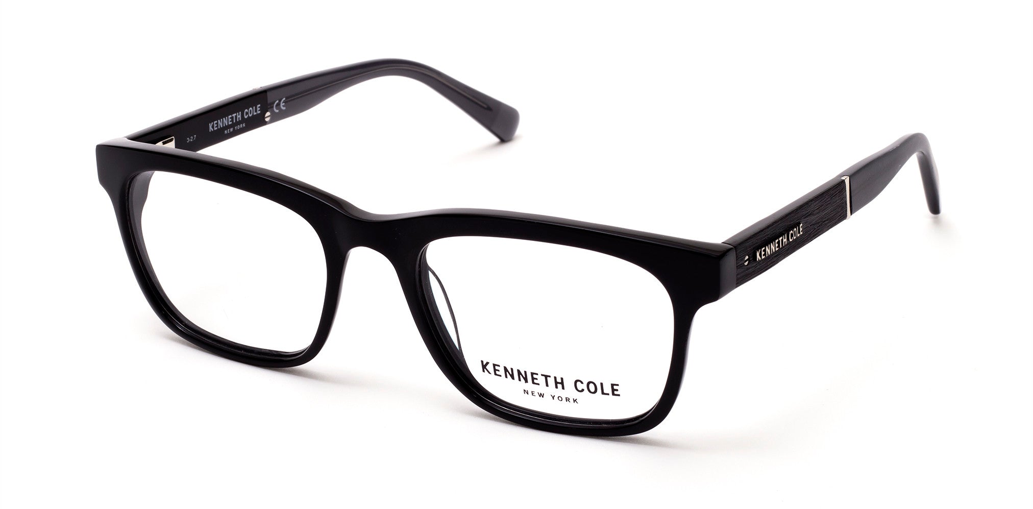 Kenneth Cole New York,Kenneth Cole Reaction KC0278 Geometric Eyeglasses 001-001 - Shiny Black