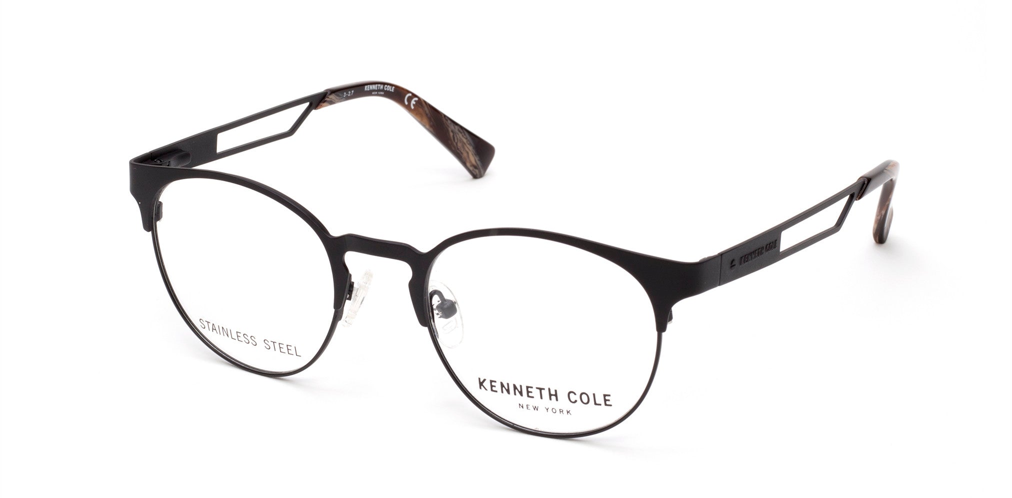 Kenneth Cole New York,Kenneth Cole Reaction KC0279 Round Eyeglasses 002-002 - Matte Black