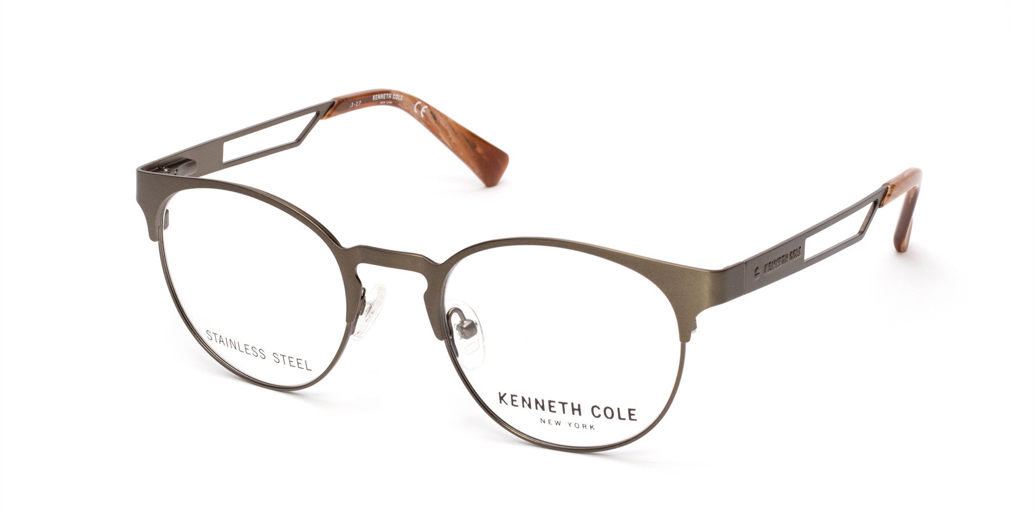 Kenneth Cole New York,Kenneth Cole Reaction KC0279 Round Eyeglasses 097-097 - Matte Dark Green