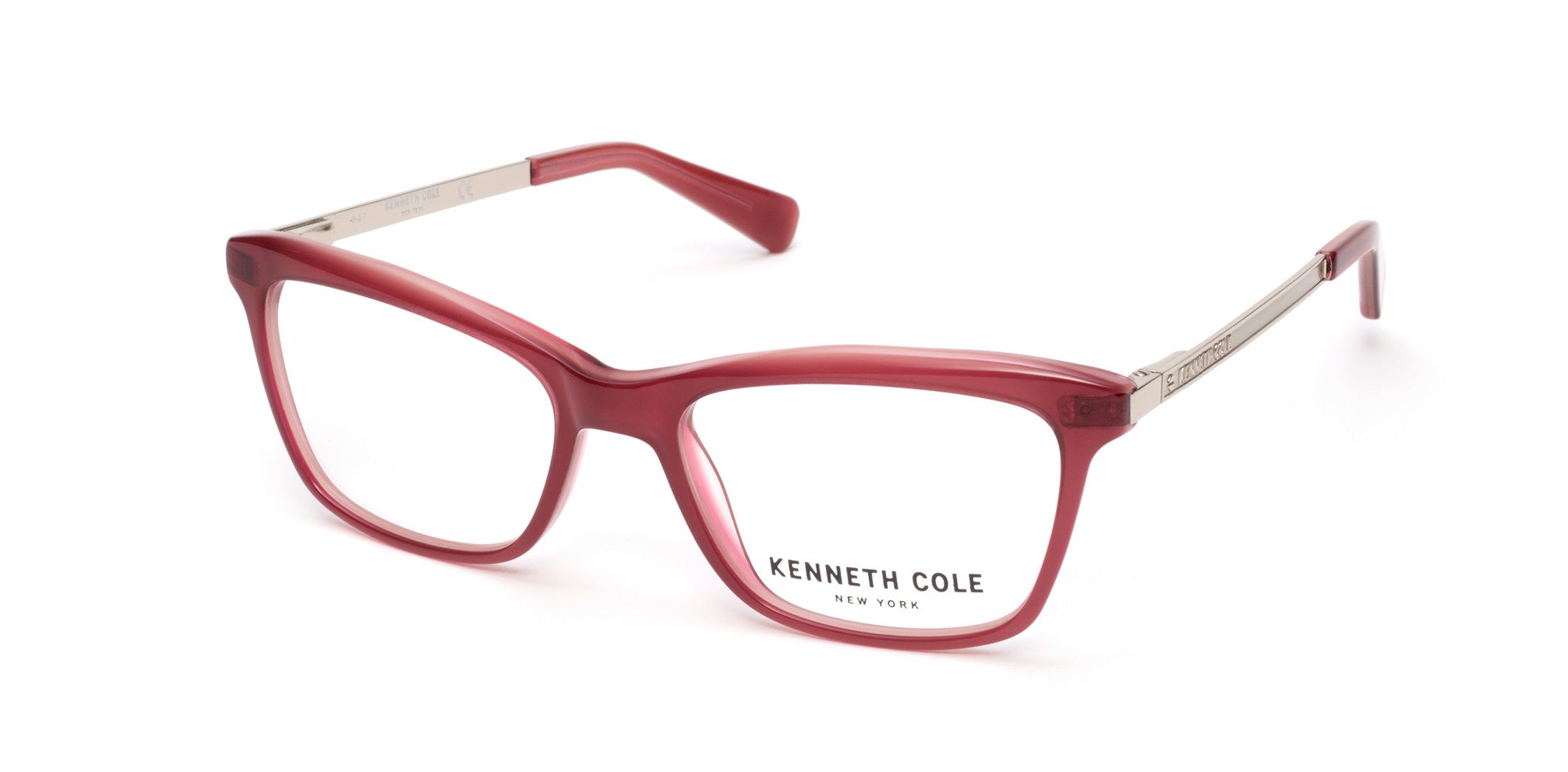 Kenneth Cole New York,Kenneth Cole Reaction KC0280 Geometric Eyeglasses 068-068 - Red