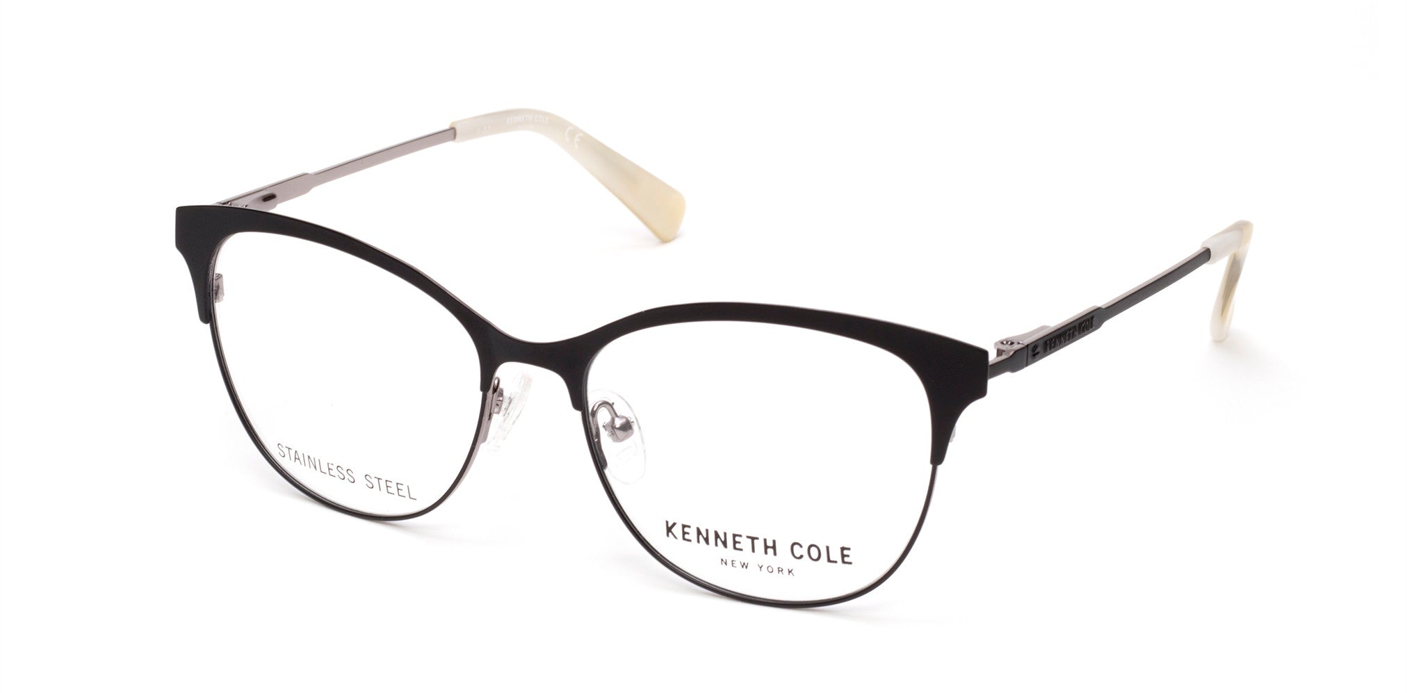 Kenneth Cole New York,Kenneth Cole Reaction KC0281 Cat Eyeglasses 002-002 - Matte Black