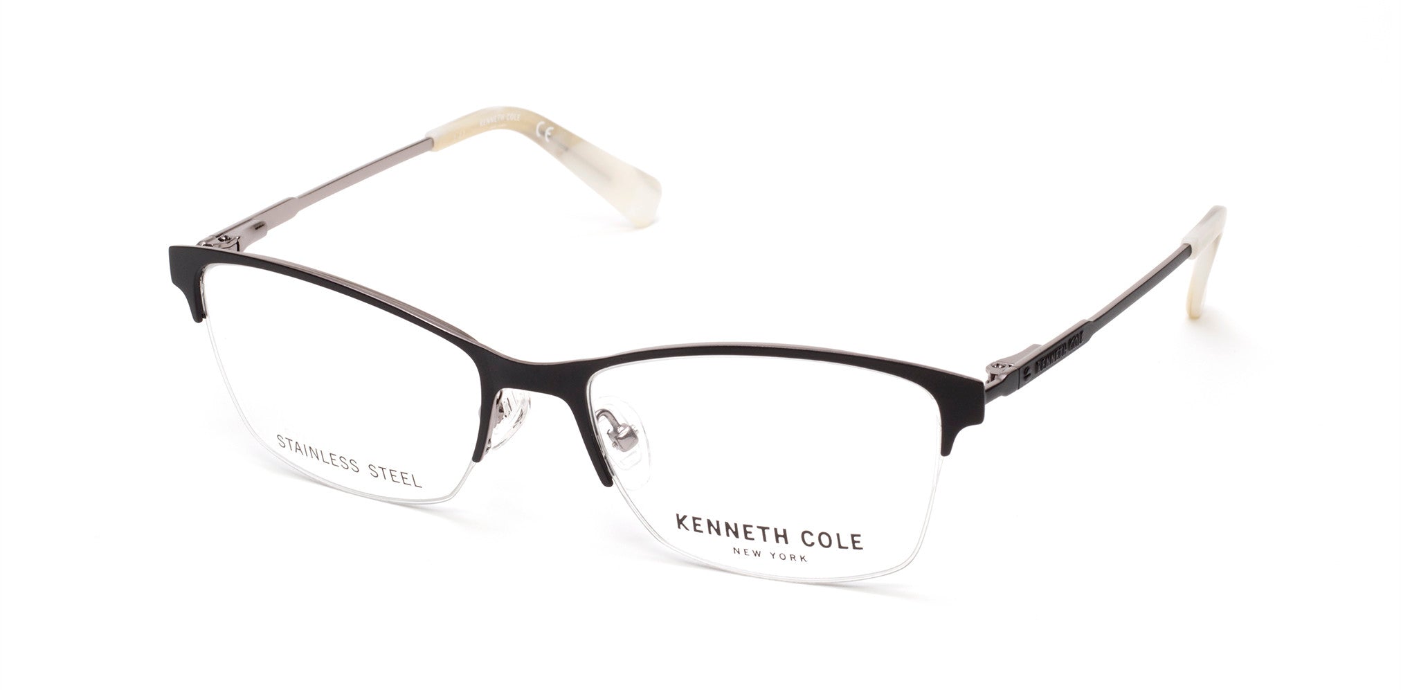 Kenneth Cole New York,Kenneth Cole Reaction KC0283 Geometric Eyeglasses 002-002 - Matte Black