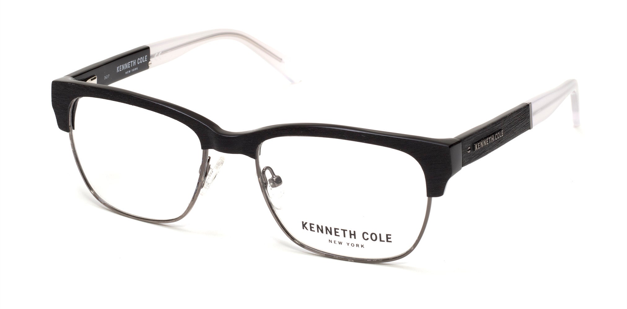 Kenneth Cole New York,Kenneth Cole Reaction KC0284 Geometric Eyeglasses 001-001 - Shiny Black