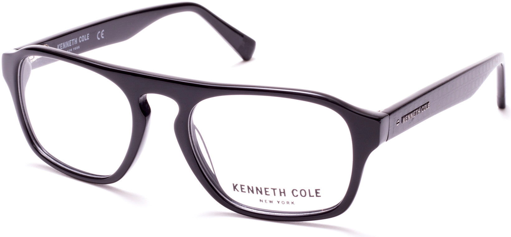 Kenneth Cole New York,Kenneth Cole Reaction KC0285 Oval Eyeglasses 001-001 - Shiny Black