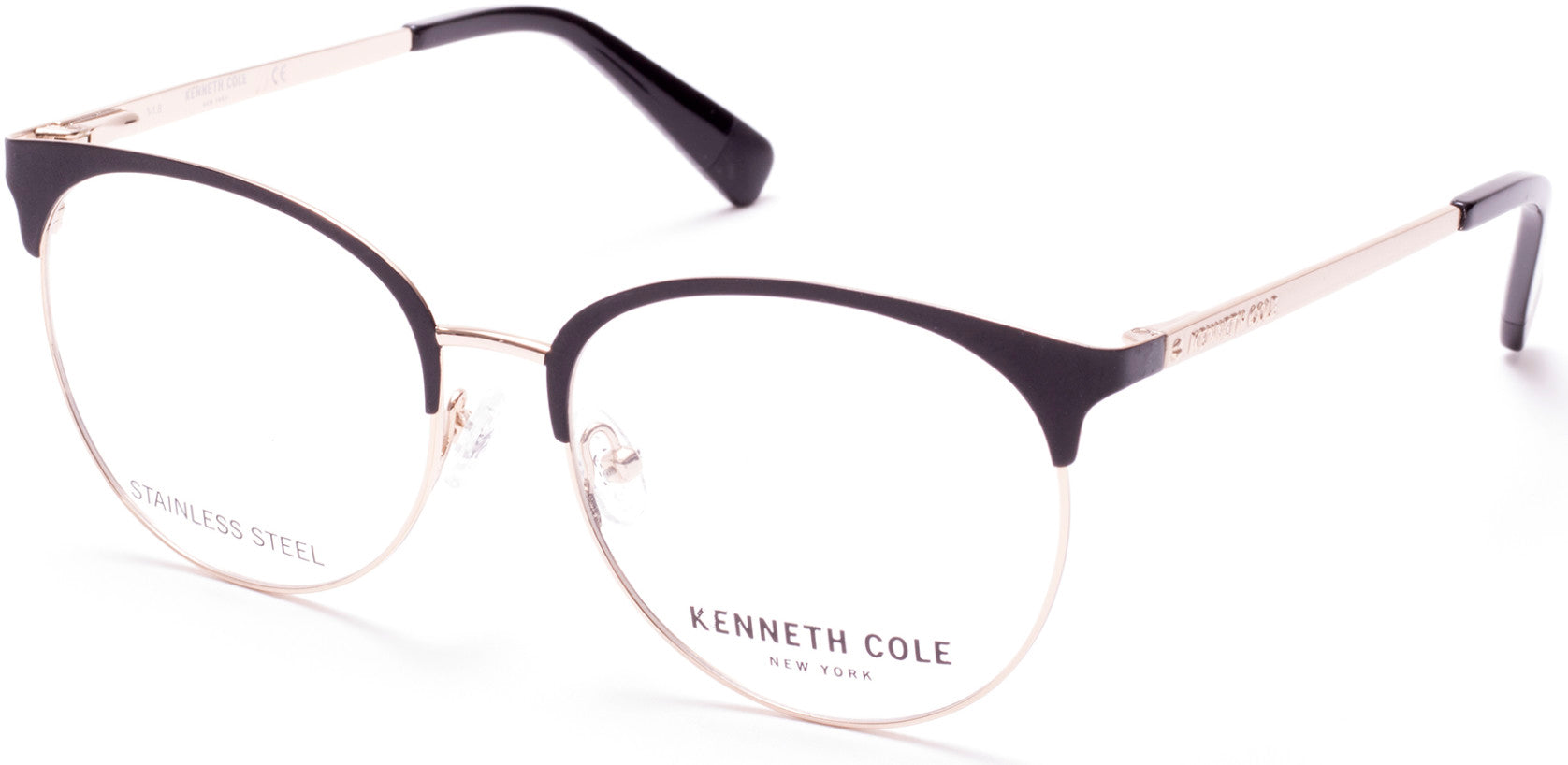 Kenneth Cole New York,Kenneth Cole Reaction KC0289 Round Eyeglasses 002-002 - Matte Black