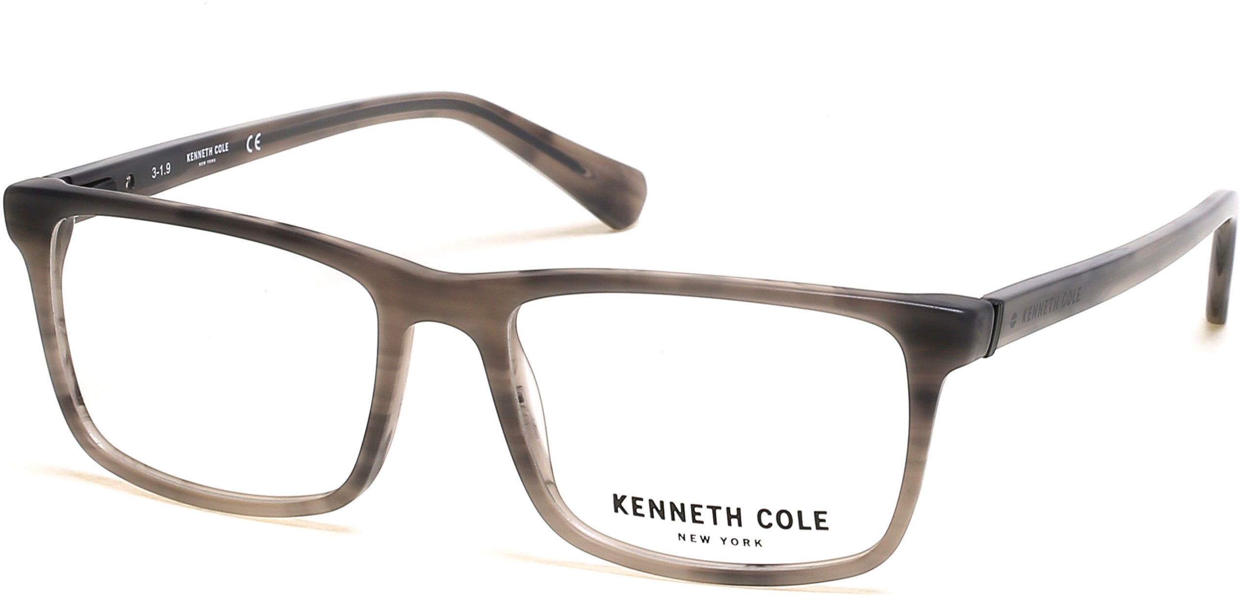 Kenneth Cole New York,Kenneth Cole Reaction KC0300 Rectangular Eyeglasses 020-020 - Grey