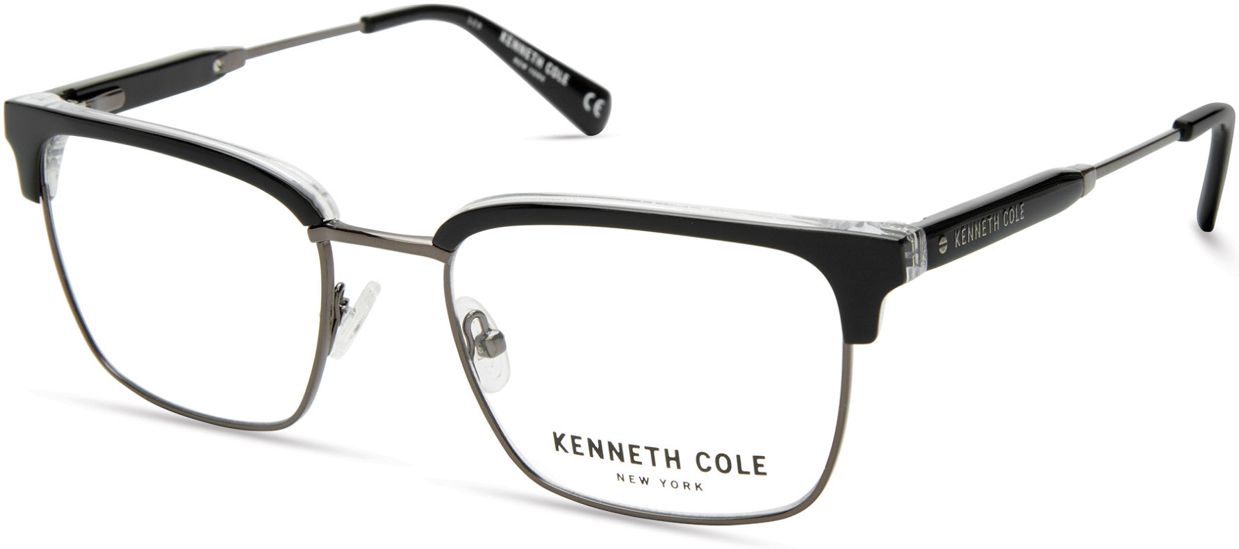 Kenneth Cole New York,Kenneth Cole Reaction KC0303 Rectangular Eyeglasses 005-005 - Black