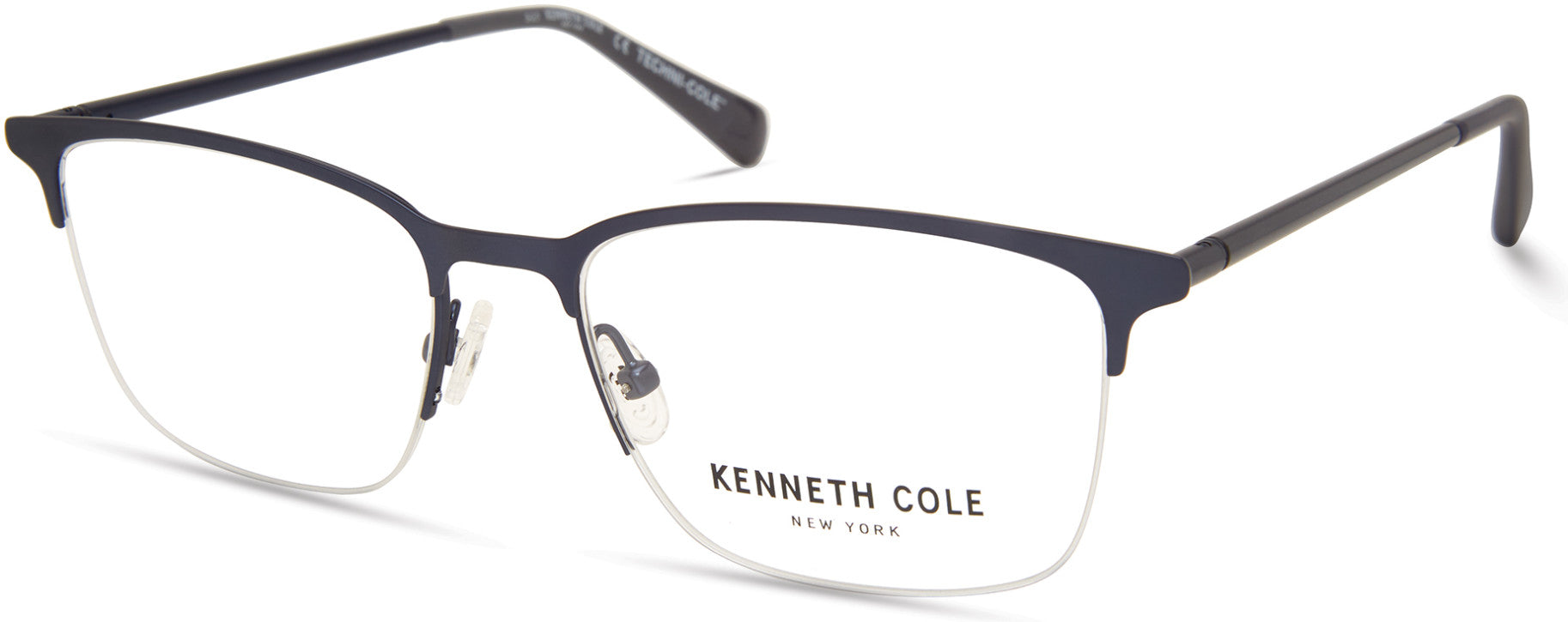 Kenneth Cole New York,Kenneth Cole Reaction KC0322 Square Eyeglasses 091-091 - Matte Blue