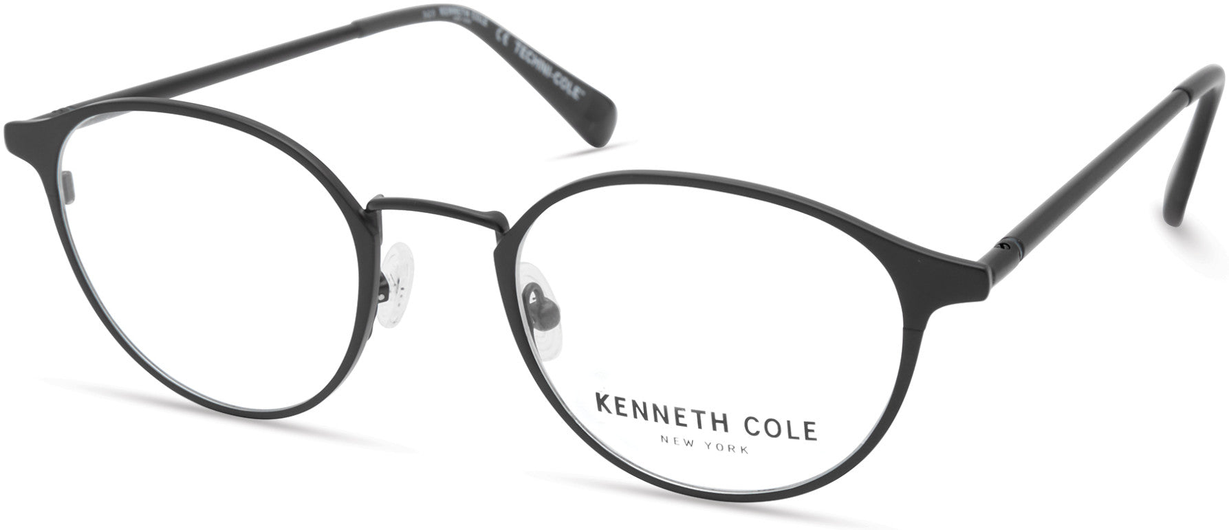 Kenneth Cole New York,Kenneth Cole Reaction KC0324 Round Eyeglasses 002-002 - Matte Black
