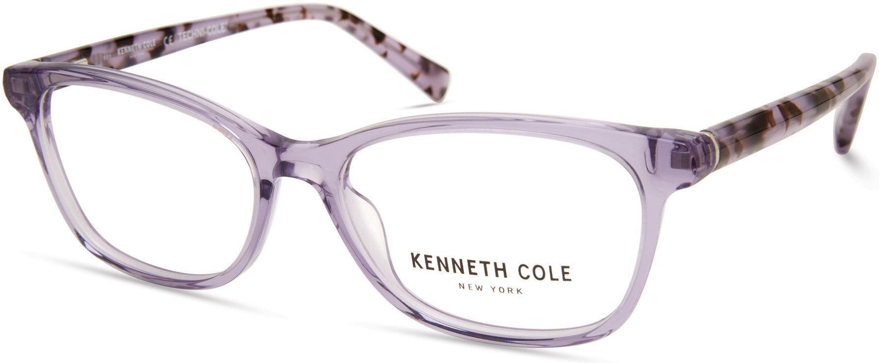 Kenneth Cole New York,Kenneth Cole Reaction KC0326 Rectangular Eyeglasses 081-081 - Shiny Violet