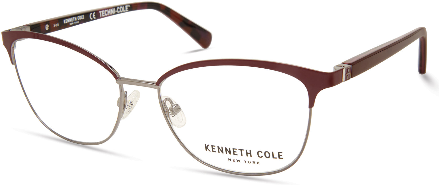 Kenneth Cole New York,Kenneth Cole Reaction KC0329 Square Eyeglasses 075-075 - Shiny Fuxia