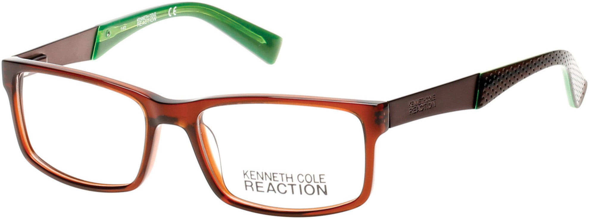 Kenneth Cole New York,Kenneth Cole Reaction KC0771 Eyeglasses 048-048 - Shiny Dark Brown