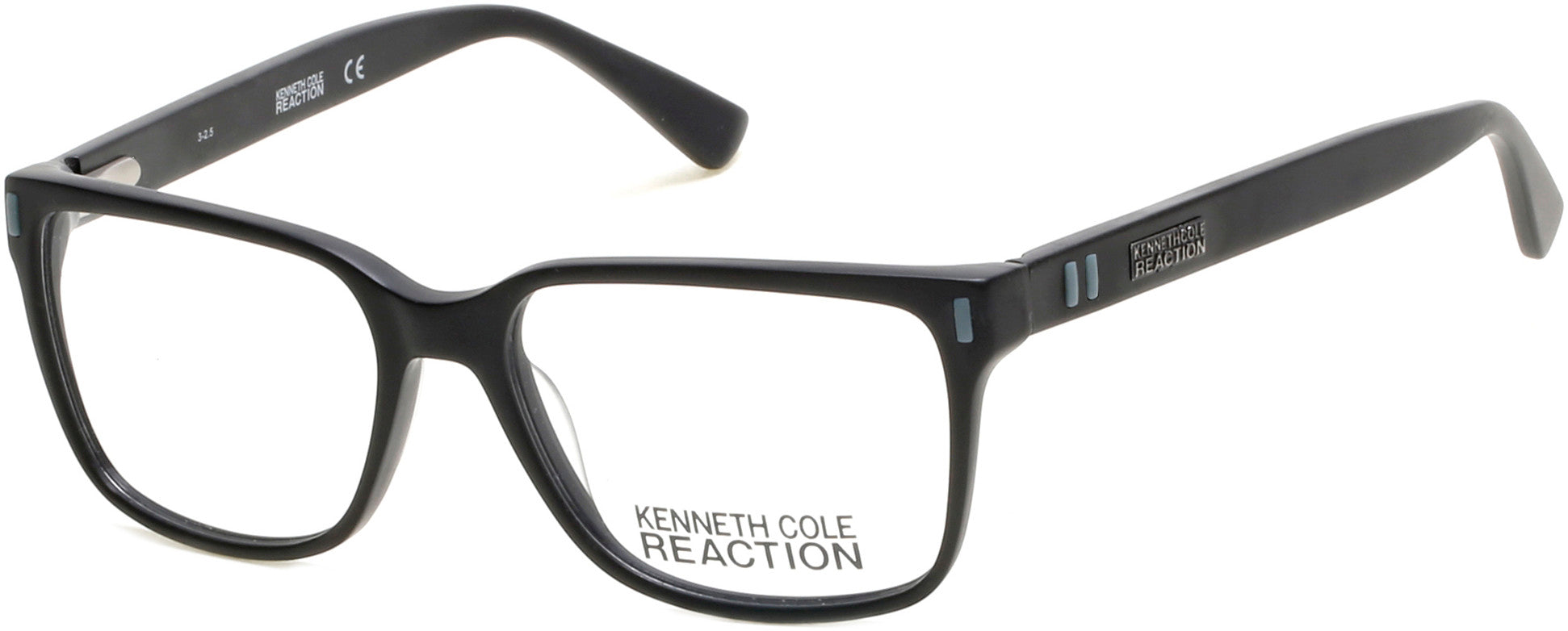 Kenneth Cole New York,Kenneth Cole Reaction KC0786 Geometric Eyeglasses 002-002 - Matte Black