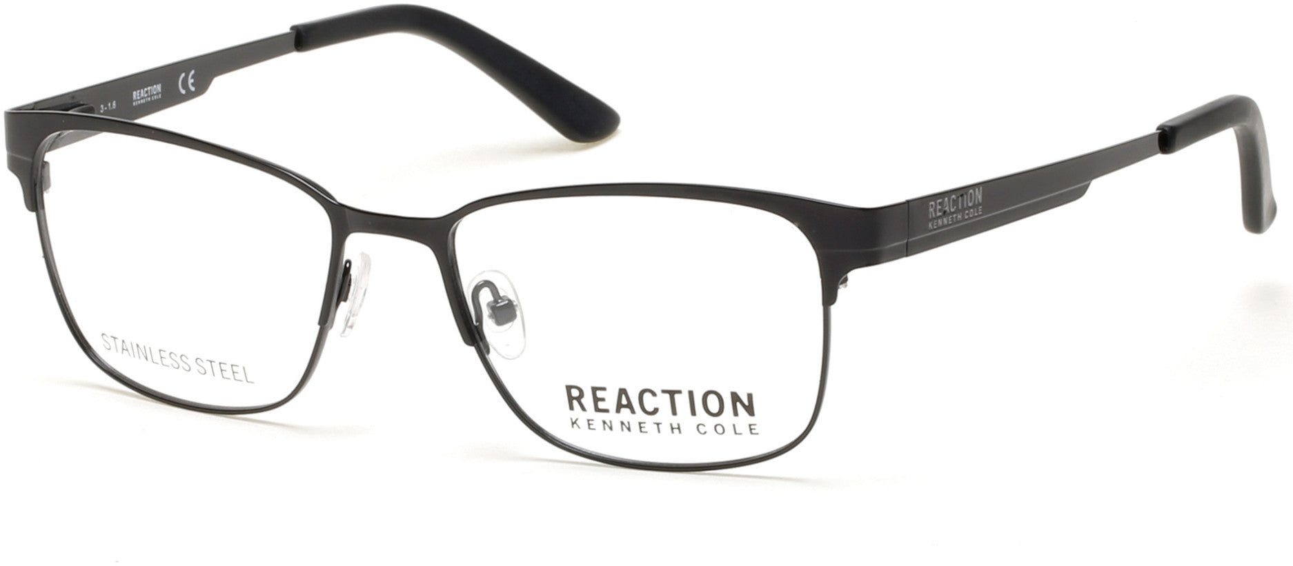 Kenneth Cole New York,Kenneth Cole Reaction KC0789 Geometric Eyeglasses 003-003 - Black/crystal