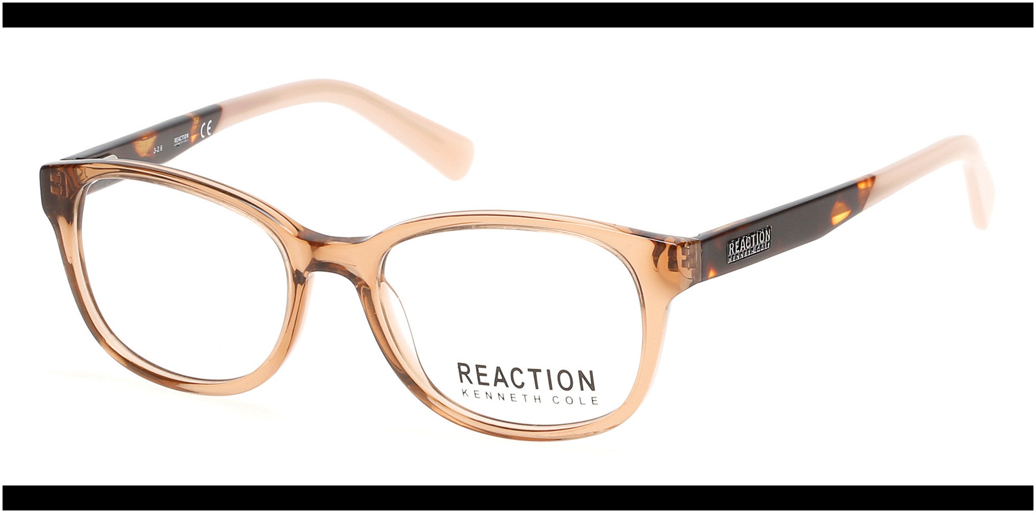 Kenneth Cole New York,Kenneth Cole Reaction KC0792 Eyeglasses 045-045 - Shiny Light Brown