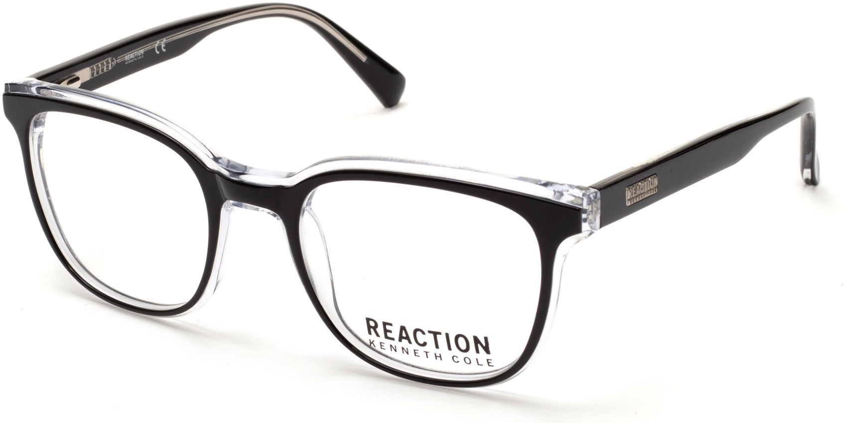 Kenneth Cole New York,Kenneth Cole Reaction KC0800 Geometric Eyeglasses 005-005 - Black