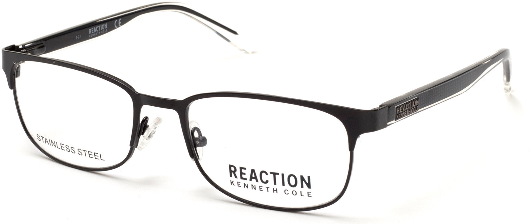 Kenneth Cole New York,Kenneth Cole Reaction KC0801 Geometric Eyeglasses 002-002 - Matte Black