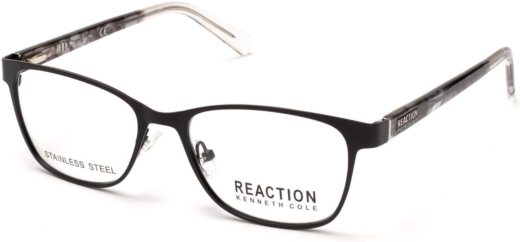 Kenneth Cole New York,Kenneth Cole Reaction KC0804 Geometric Eyeglasses 002-002 - Matte Black