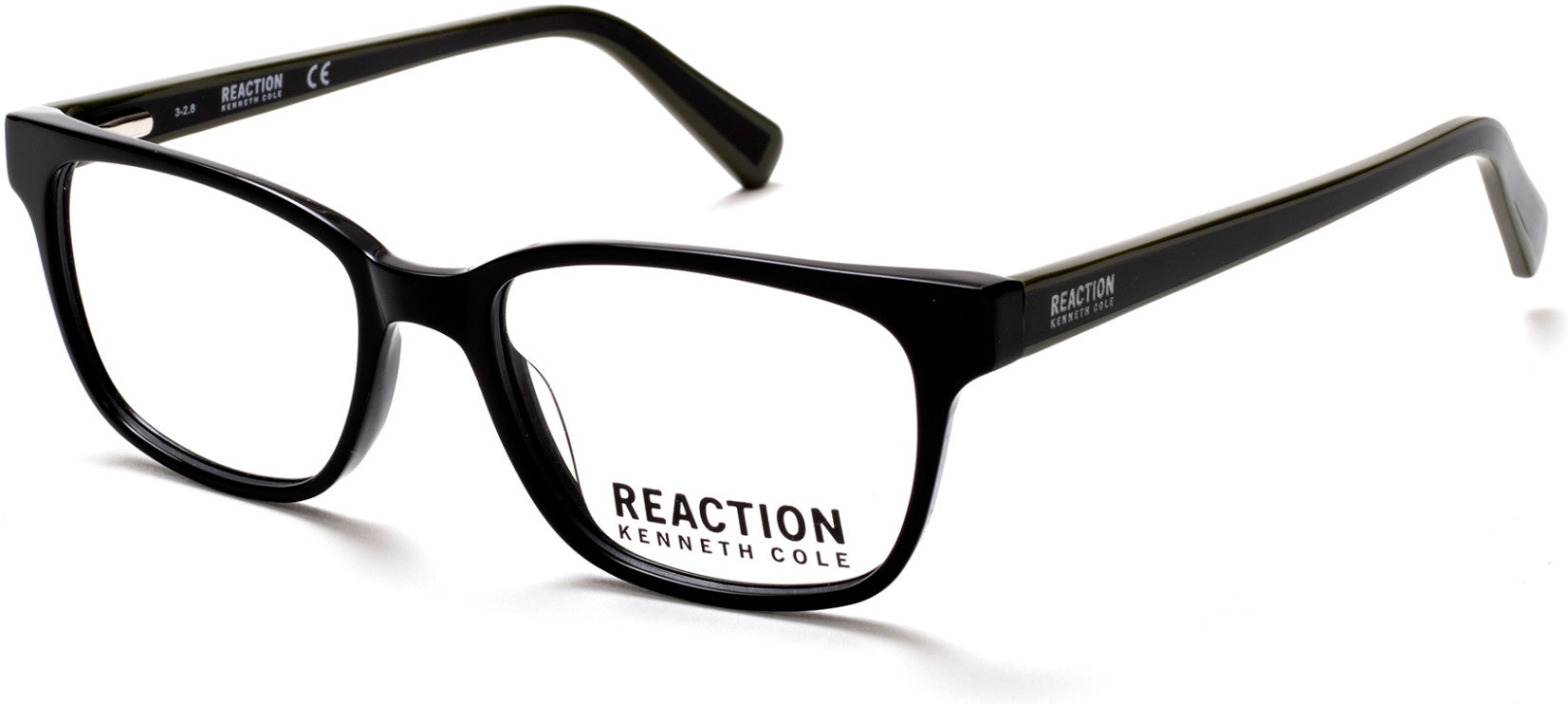 Kenneth Cole New York,Kenneth Cole Reaction KC0809 Geometric Eyeglasses 001-001 - Shiny Black