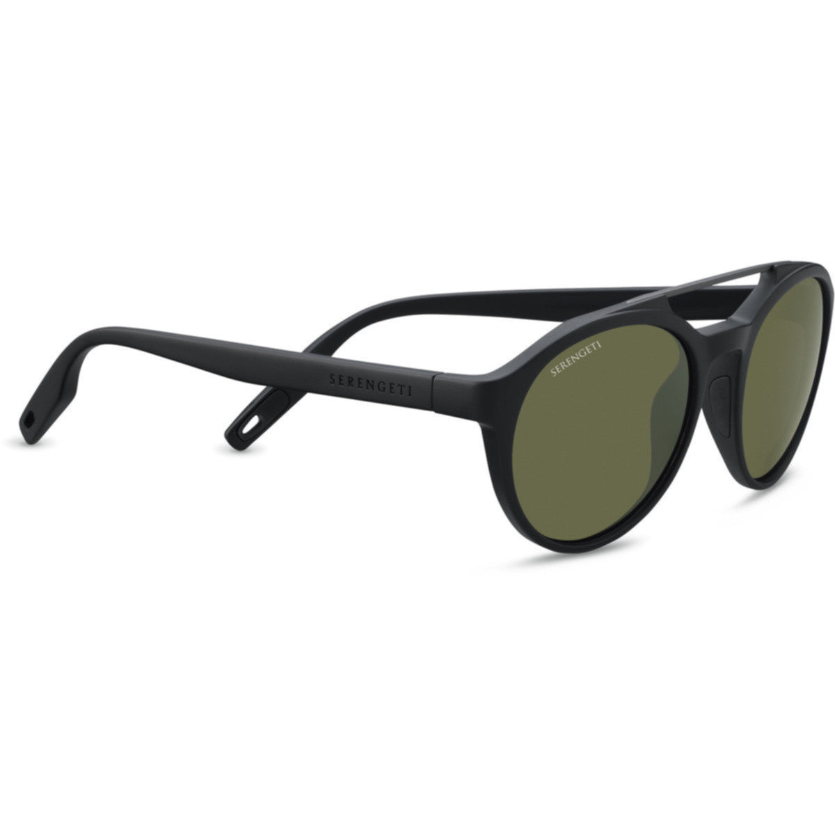 Serengeti Leandro Sunglasses  Black Dark Gunmetal Matte Medium