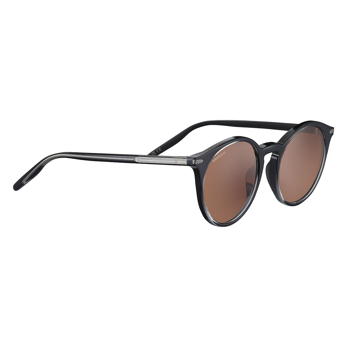 Serengeti Leonora Sunglasses  Shiny Transparent Black Layer Medium