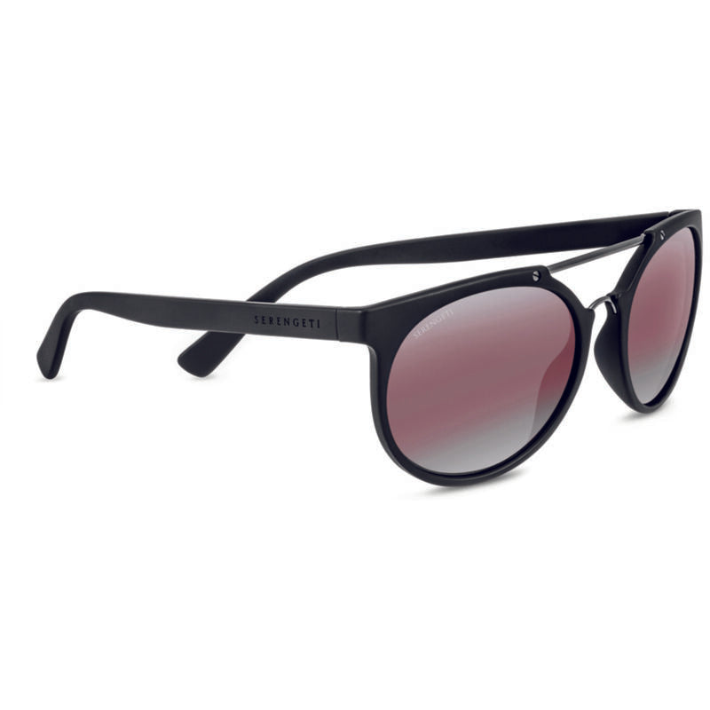 Serengeti Lerici Sunglasses  Matte Black/shiny Dark Gunmetal Medium