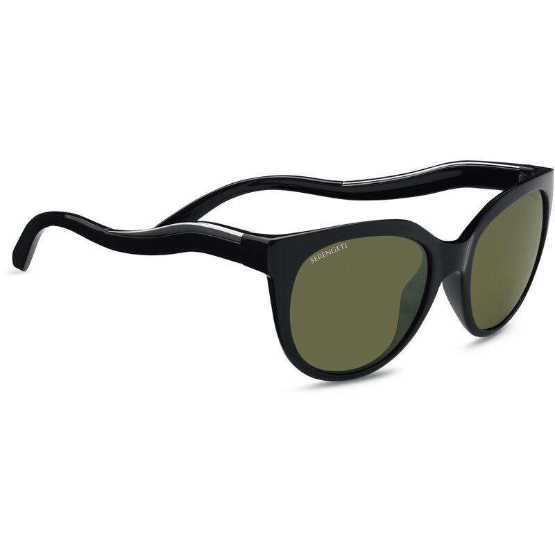Serengeti Lia Sunglasses  Black Silver Shiny One Size