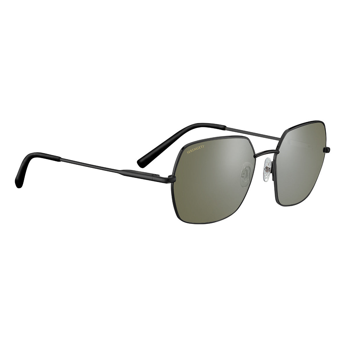 Serengeti Loy Sunglasses  Shiny Black Medium, Large