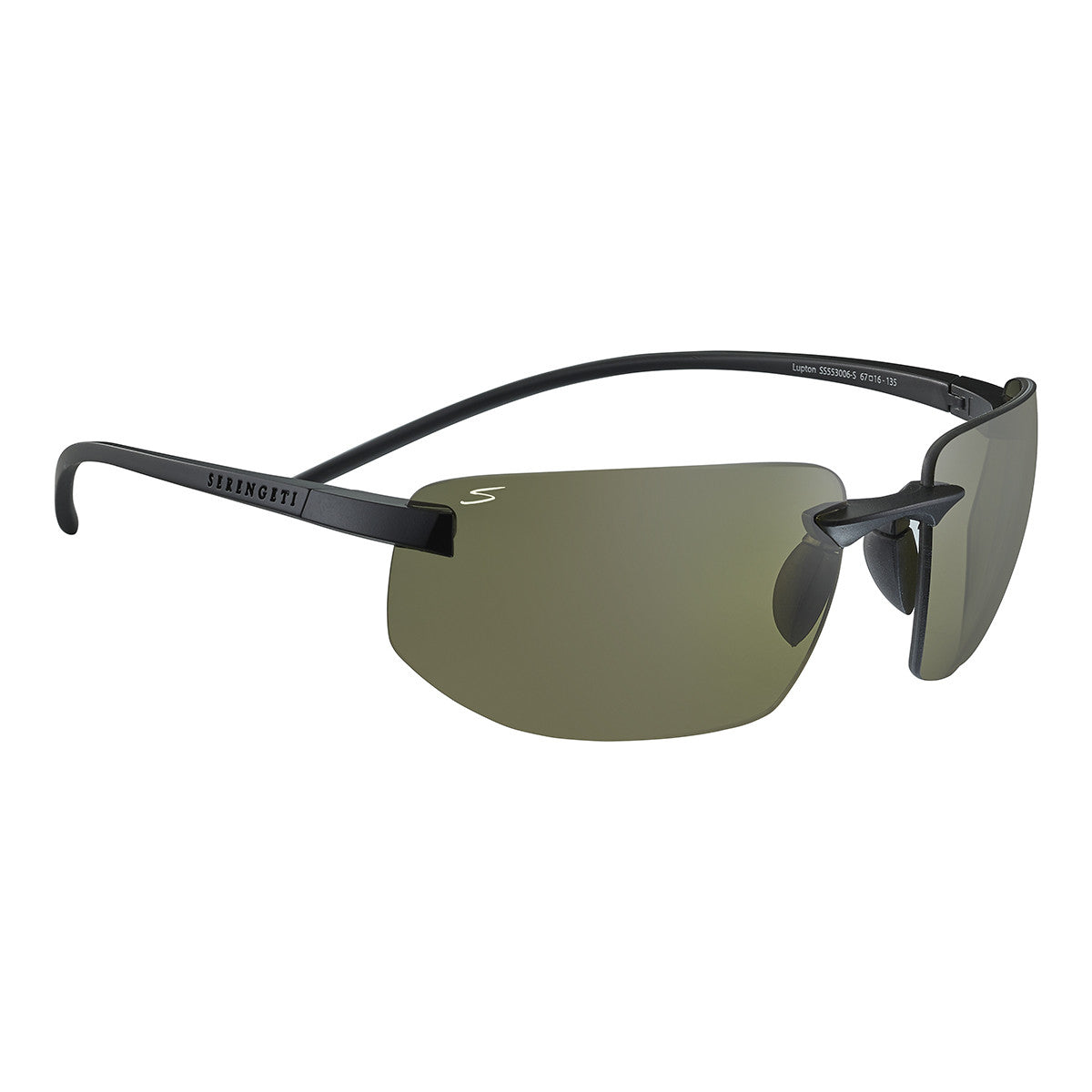 Serengeti Lupton Sunglasses  Matte Black Medium, Medium-Large