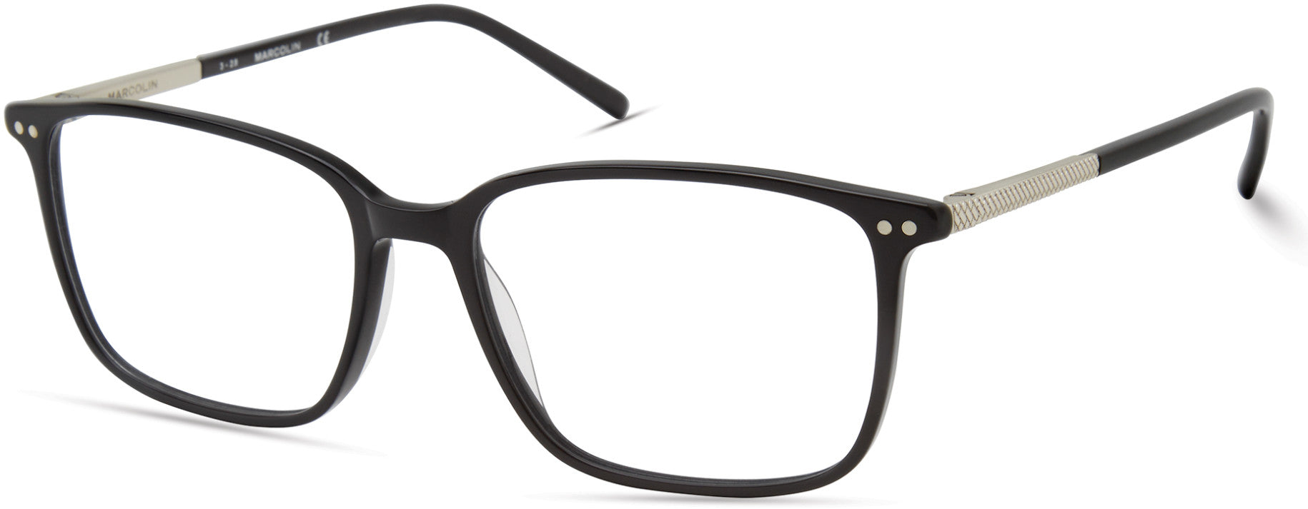 Marcolin MA3020 Square Eyeglasses 001-001 - Shiny Black