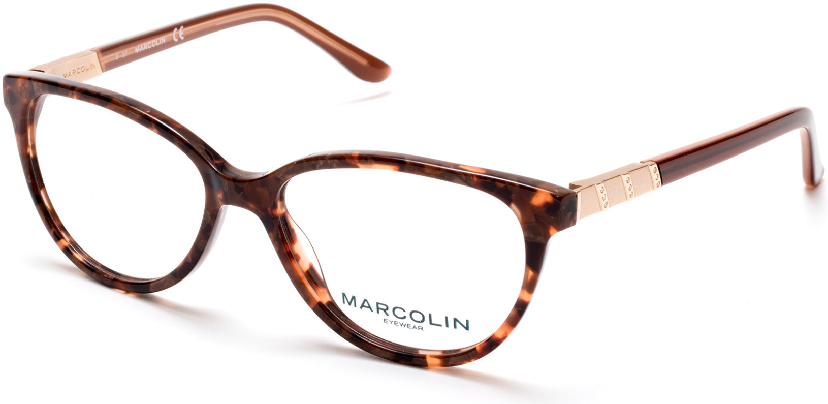 Marcolin MA5012 Cat Eyeglasses 089-047 - Light Brown