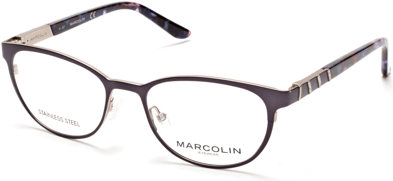 Marcolin MA5013 Cat Eyeglasses 091-091 - Matte Blue