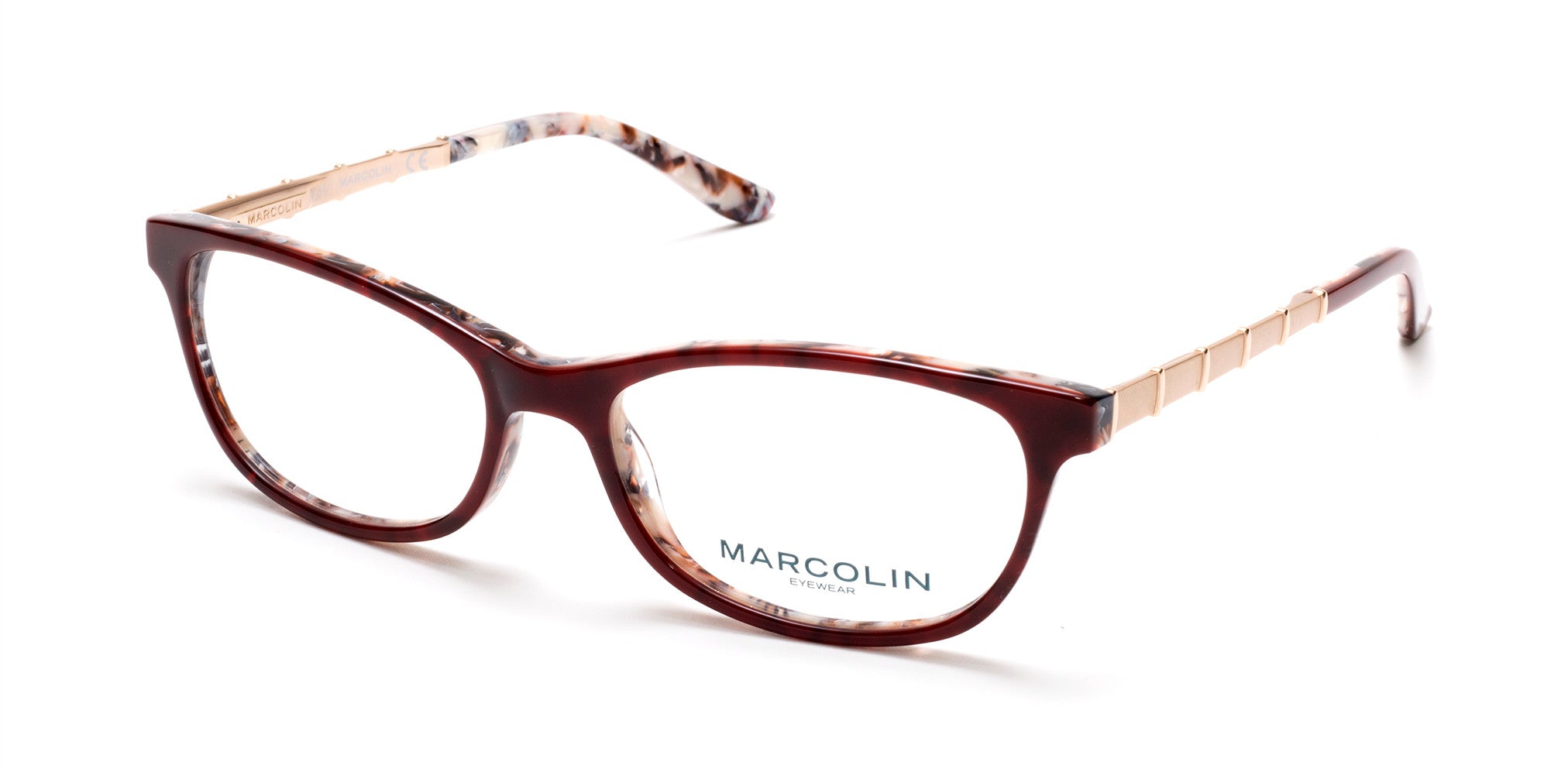Marcolin MA5014 Oval Eyeglasses 071-071 - Bordeaux