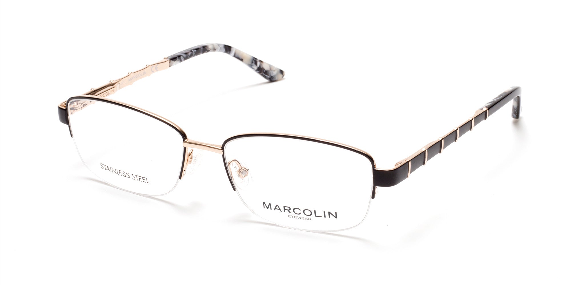 Marcolin MA5015 Oval Eyeglasses 005-005 - Black