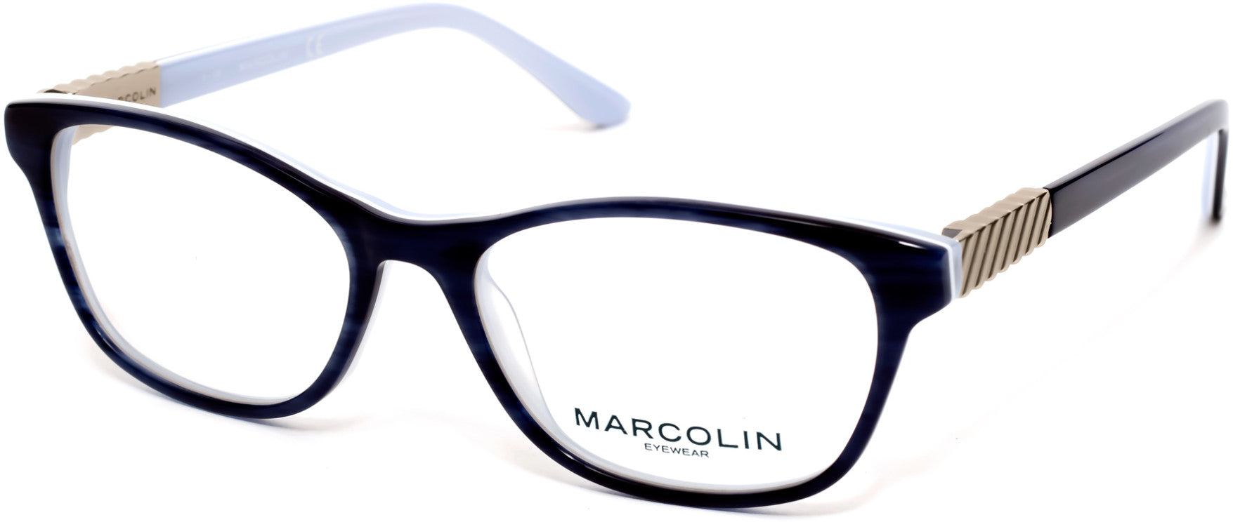 Marcolin MA5016 Geometric Eyeglasses 092-092 - Blue