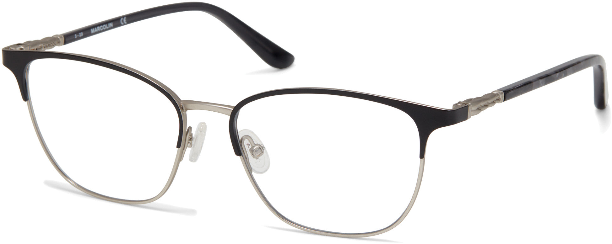 Marcolin MA5023 Square Eyeglasses 002-002 - Matte Black