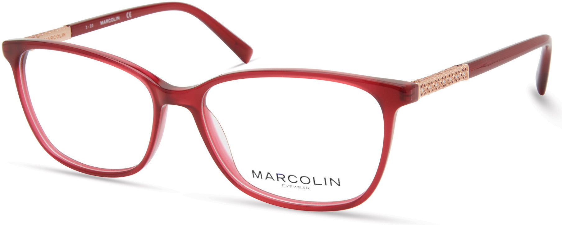 Marcolin MA5025 Square Eyeglasses 071-071 - Bordeaux