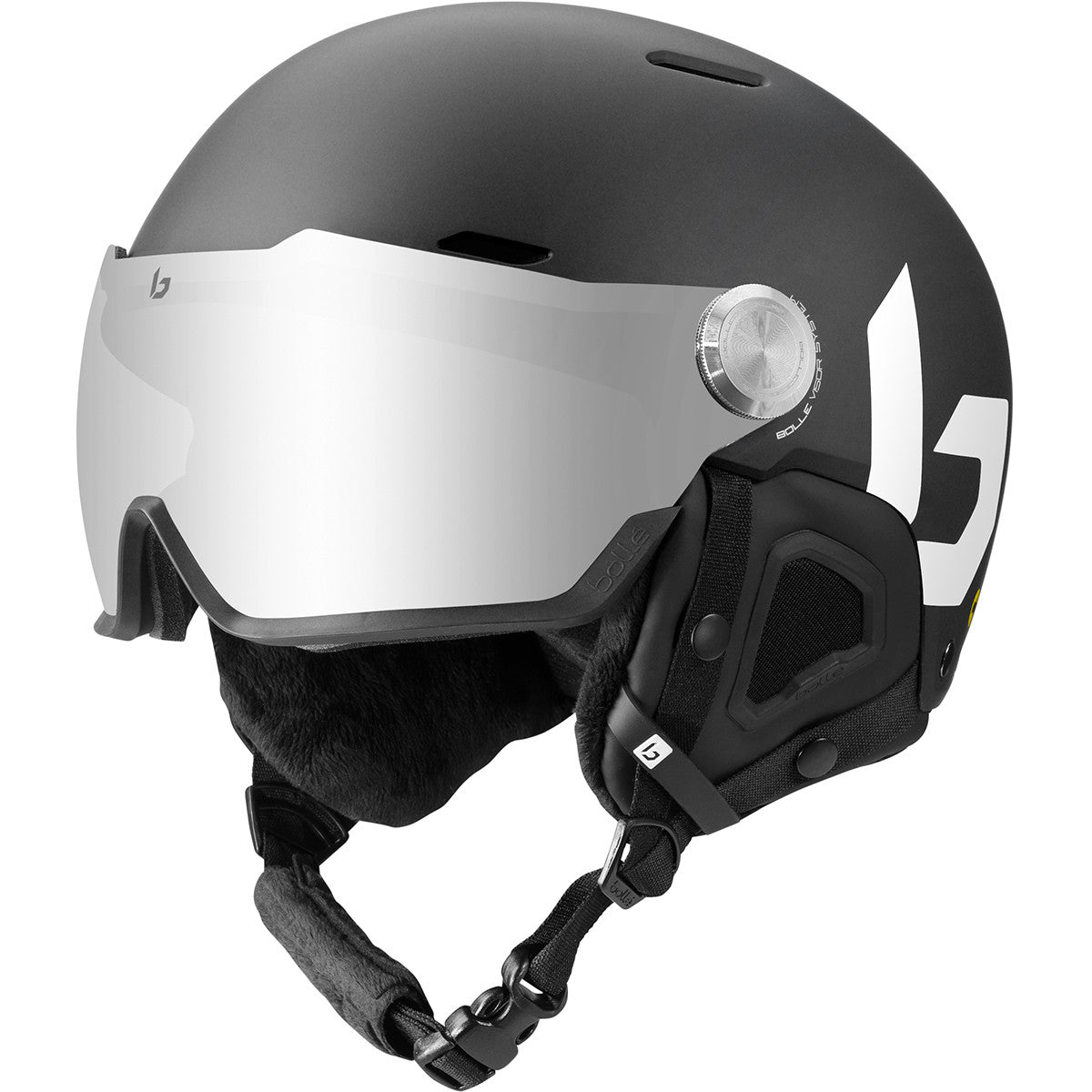 Bolle Might Visor Snow Helmet  Black Matte Small S 52-55